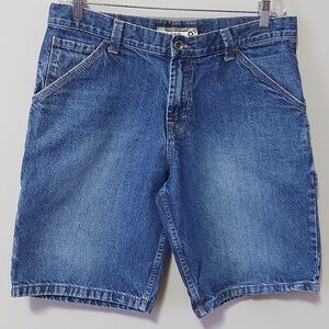 VTG Old Navy Men Carpenter Jean Short Size 34 Blue Y2K Baggy Loose Grunge Skater